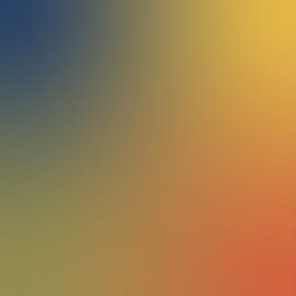 Retro 70s neon art. Abstract gradient in yellow, orange, blue, olive. by Dina Dankers