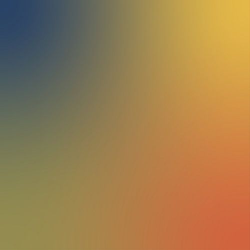 Art néon rétro des années 70. Dégradé abstrait en jaune, orange, bleu, olive.