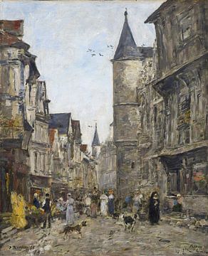 Rue Saint-Romain, Rouen, Eugène Boudin, 1895