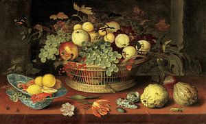Stilleven van een mand met fruit, Balthasar van der Ast