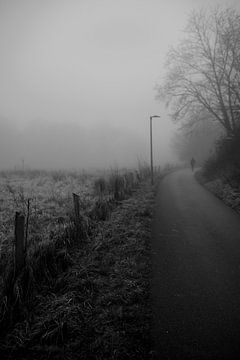 Bünde in the fog VI I The runner by Momentaufnahme | Marius Ahlers