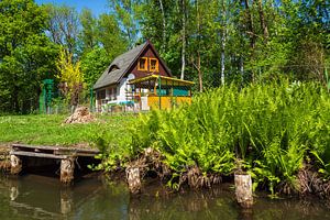 Gebäude im Spreewald in Lehde