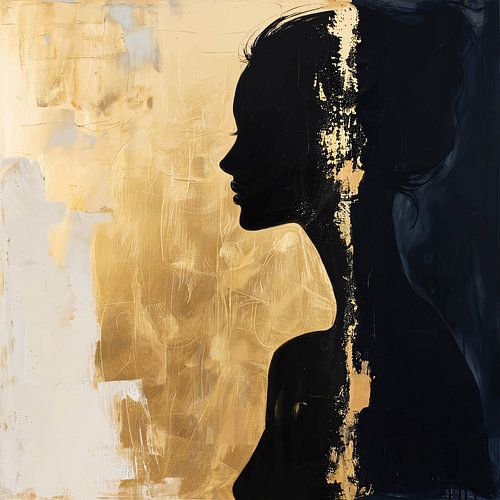 Reflet mystérieux en or et noir