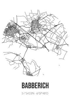 Babberich (Gelderland) | Landkaart | Zwart-wit van MijnStadsPoster