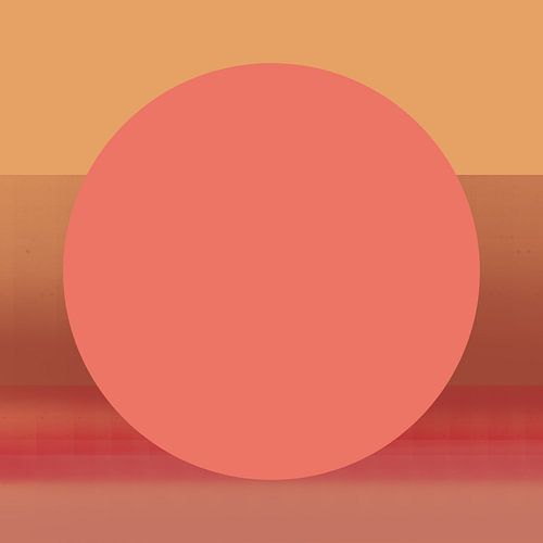 Neon kunst. Kleurrijk minimalistisch geometrisch abstract in geel, bruin, roze