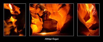 Drieluik Antilope Canyon van Dieter Walther