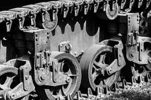 Crawler in schwarz-weiß Foto