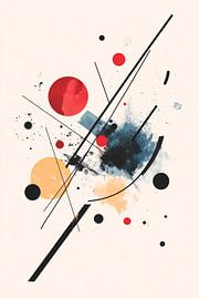 Abstrakte Kunst mit Farben und Linien von Poster Art Shop