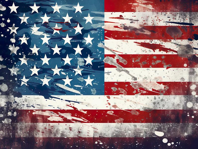 drapeau américain grunge par PixelPrestige