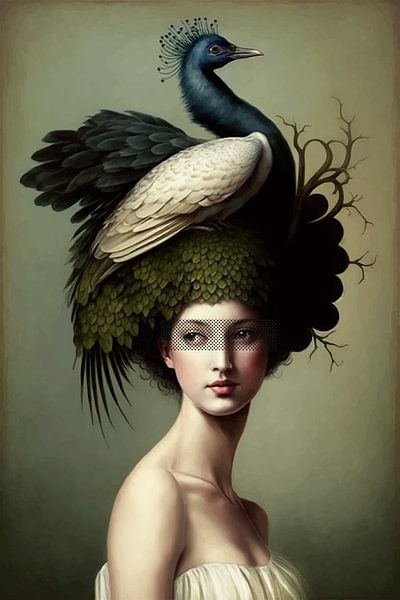 Peacock woman by Mirjam Duizendstra