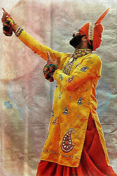 Bhangra-danser 1 van Dorothy Berry-Lound