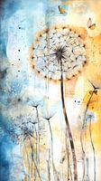 Watercolour Dandelions