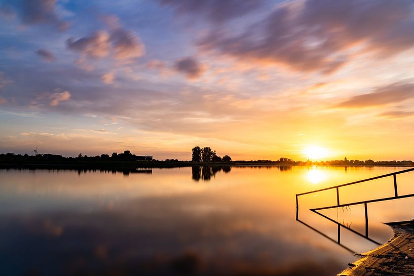Sunset Vreugderijkerwaard ~Zwolle by Marjon Tigchelaar