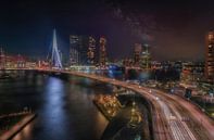 Rotterdam by night van Marcel van Balkom thumbnail