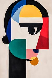 Abstract portret in kleuren van Poster Art Shop