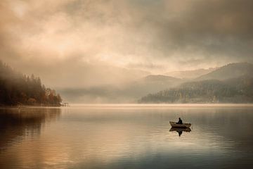 Lac de montagne rêveur - Paysage d'art reposant sur BowiScapes - Paysages artistiques