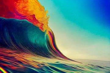 Farben Welle abstrakte Kunst Hintergrund Illustration von Animaflora PicsStock