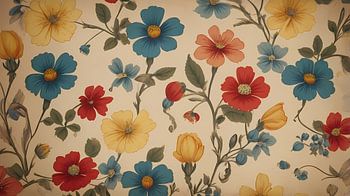 Retro Floral Serenity