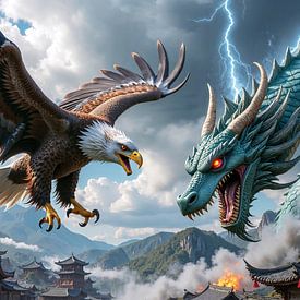 AERDRACON – Le combat épique entre un aigle et un dragon sur INFERAURUM