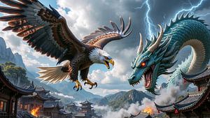 AERDRACON – Le combat épique entre un aigle et un dragon