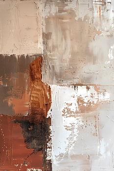Copper Monolith – Abstrakte Architektur in Weiß und Kupfer