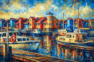 Farbkleckse im Reitdiephaven