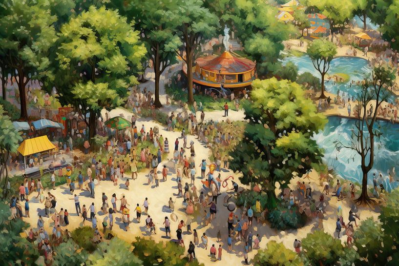 Parc | Peinture été | Peinture ensoleillée pour vous rendre heureux par La collection ARTEO