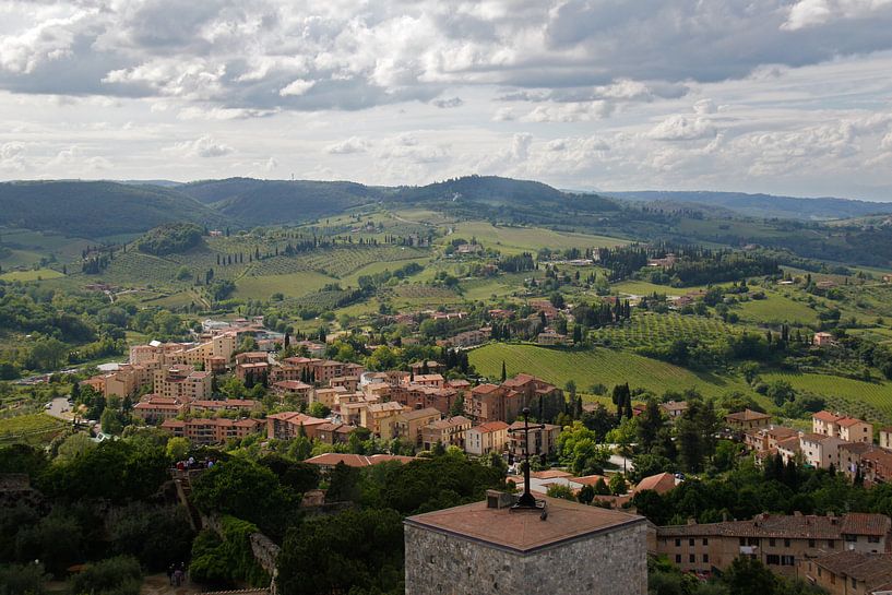 Uitzicht San Gimignano #2 van Sander van Dorp