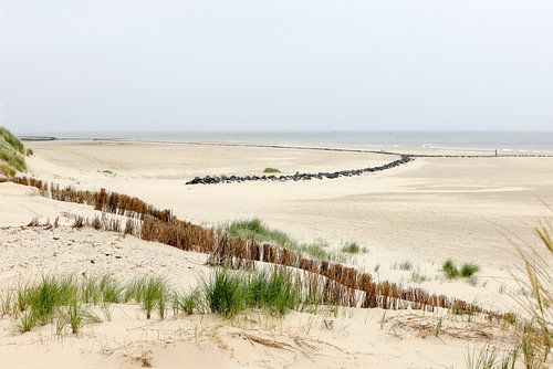Hollum, Ameland,  sand, beach, island, Netherlands, Wadden, sea, Friesland, grey sky, landscape, wi