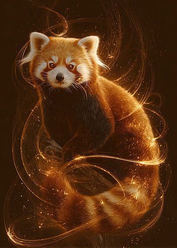 Magical red panda by HyggeHavn