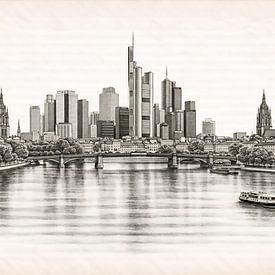 Frankfurt Skyline von Digital Picture Art