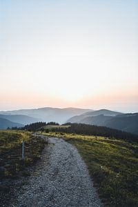 Sonnenuntergang am Berg im Schwarzwald von Dylan Shu