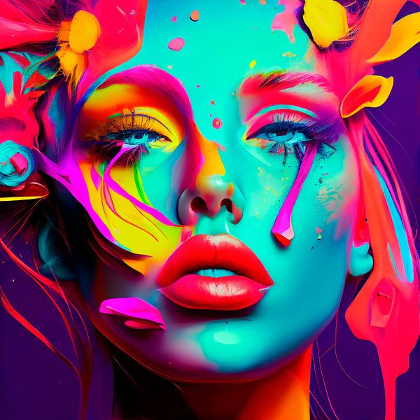 Pop-Art du visage des femmes. Partie 4 par Maarten Knops