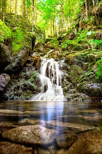 Chute d'eau dans les Vosges Cascade de Battion dans un paysage forestier sur Sjoerd van der Wal Photographie