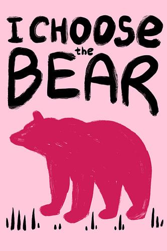Ich wähle den Bären, Feminismus Kunst in Rosa