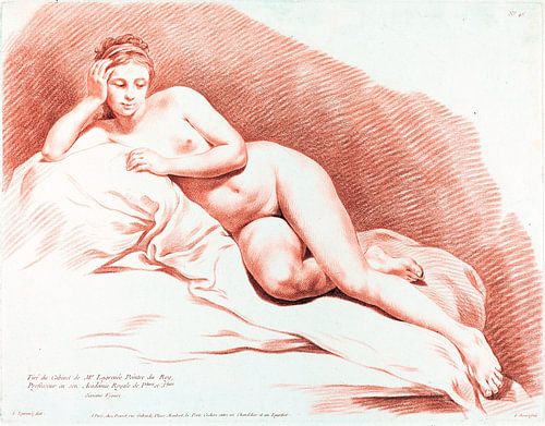 Liggend vrouwelijk naakt, Louis-Marin Bonnet, 1771