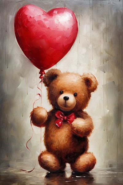 Verliebter Teddybär von ARTemberaubend