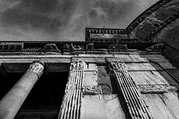 Staren naar het Pantheon Rome BNW van Martijn Jebbink Fotografie