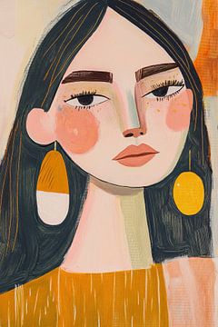 Oorbel Vrouw | Moderne Vrouw van De Mooiste Kunst