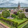Photo prise par un drone d'un Railbus à la gare de Bocholtz, dans le sud du Limbourg sur John Kreukniet