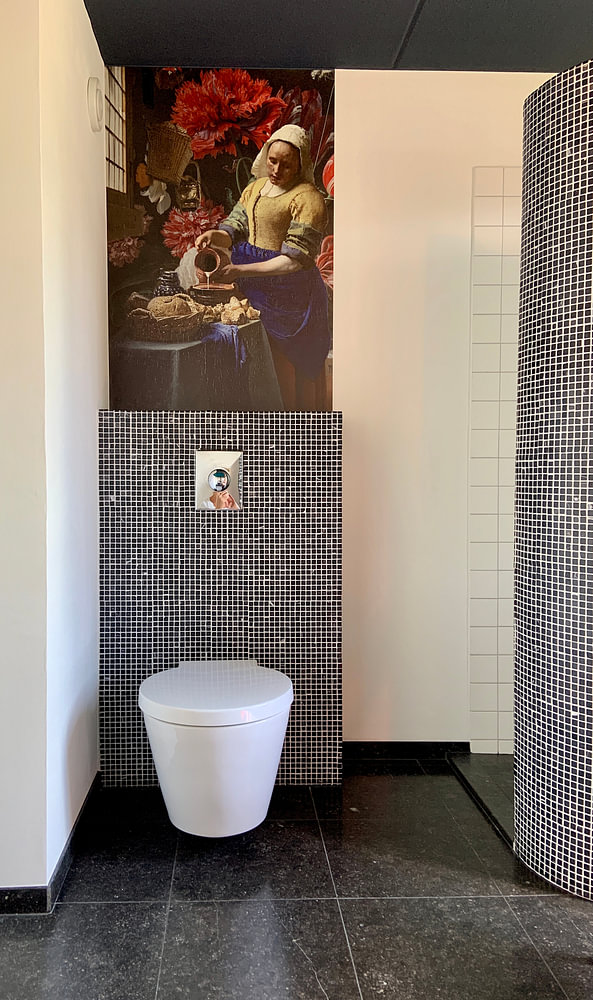 The Milkmaid with the vase, Vermeer and the Heem