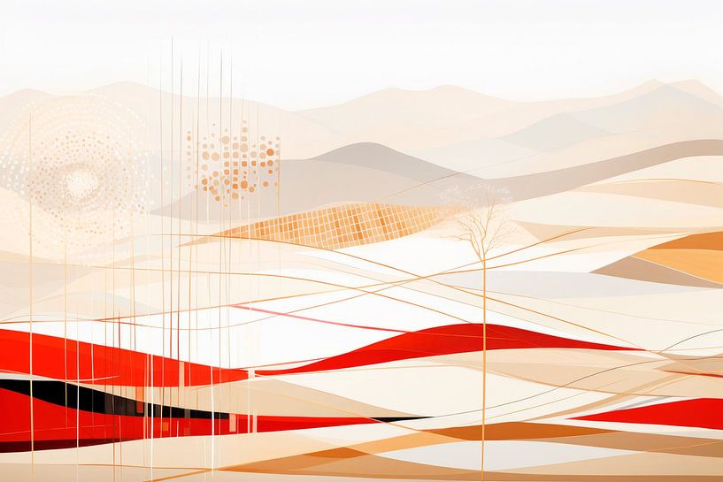Geometrische kunst WINTER Droom van Melanie Viola