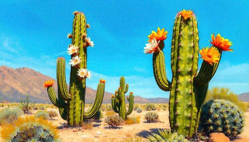 Cactussen - monumenten van veerkracht: over de onverwachte bloei van kleur, vorm en innerlijke kracht in de stille uitgestrektheid van de woestijn