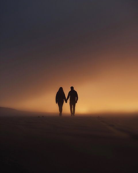 Wüstenlicht mit Paar von fernlichtsicht