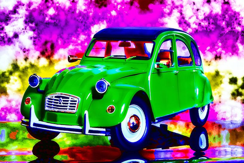 Grüne "Ente" alias Döschwo 2 - Digital Works Jean-Louis Glineur van DeVerviersBelgium