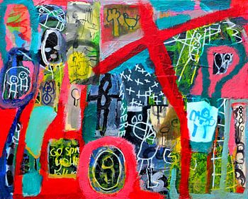 Collage schilderij "Spreid je vleugels en vlieg!"