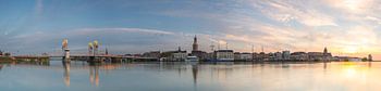 Panoramablick auf den Sonnenuntergang Kampen