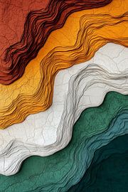 Earth layers in vivid topographic colours