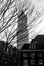 Silhouet van de Dom in Utrecht in zwart-wit van André Blom Fotografie Utrecht thumbnail
