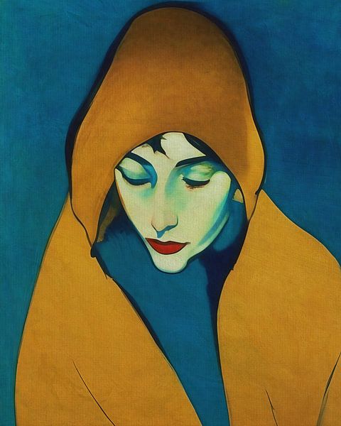 Woman wearing raincoat by Jan Keteleer (JanKé): A Journey Beyond the Canvas